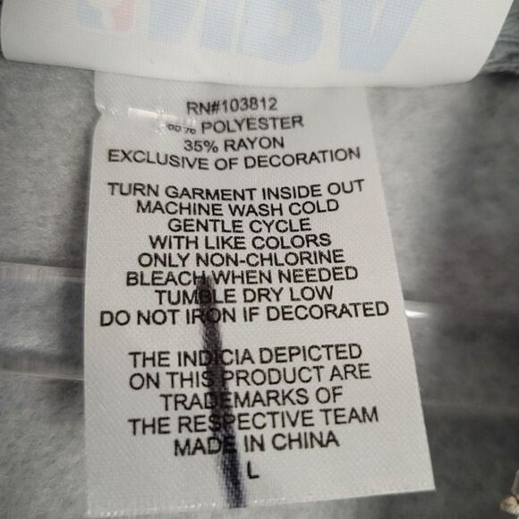 NBA Los Angeles Lakers Size L NEW Sweatshirt Hoodie 1/4 Zip Kangaroo Pocket Gray - Picture 9 of 10